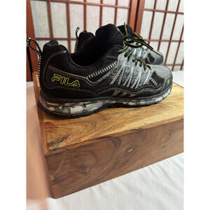 FILA Men's Sneakers Black and Gray with Camouflage Sole